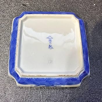 Amazon.co.jp: 有田焼 深川製磁 長崎阿蘭陀人之図 角4号 飾り皿